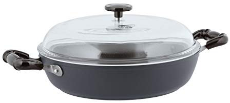 Sambonet 51015 – 74 1965 Vintage Quarzo Nero – Padella in Alluminio, Rivestimento: Sonstige Rivestimento