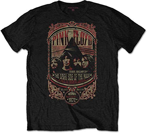 Rockoff Trade Men's Pink Floyd Portsmouth 1972 T-Shirt, Black, X-Large