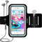 smartlle Arm Phone Holder for Running, Armband for iPhone 13 12 11 Pro Max/XR/XS Max/8 7 6S 6 Plus, Samsung Galaxy S/A/Note, Xiaomi, LG, Huawei, All Phone up to 6.9, Sport Gym Workout Armband (Black)