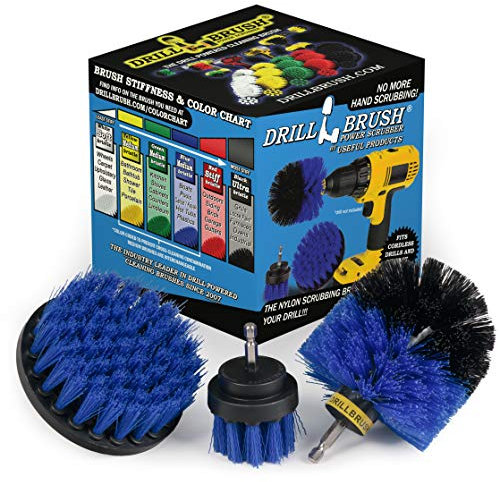 Boat Accessories - Kayak - Cleaning Supplies - Drill Brush - Rotary Cleaning Brushes for Boats And Watercraft - Canoes, Jet-Ski, Bass - Fiberglass, Aluminum, Gel Coat, Wood, Painted - Hull and Deck