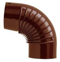 Coude pour tuyau poêle marron en tôle porcelaine (Ø 12 cm Angle 90°)