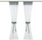 HongYa 1 Stück Bestickte Gardine Voile Transparenter Vorhang mit Kräuselband Inkl. Raffhalter Feder Muster H/B 145/140 cm