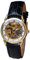 OSCO Armbanduhr Analog Automatik mit Lederarmband (3.4 cm, Weiss/Gold)