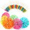 ZARRS Cocktail Dekoration,Papier Getränk Sonnenschirme 50Pcs Getränk Sonnenschirme für Cocktail Tropical Drinks Fruchtetikett 10cm