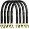 8 Inches HiFi Premium Speaker Cable Jumpers - Spade Plug to Spade Plug Speaker Jumper Cables - 4 Pack