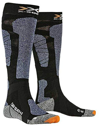 X-Socks Unisex Carve Silver 4.0 Socks, black/Blue melange, 39-41 EU