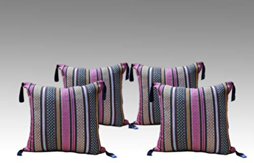 SET, 40x40 cm, lila,blau,gelb,rosa,Orientalische Kissenbezug dekoration,Kissenhülle,Dekokissen,Orientalisch,Stoffe,kissen ohne Füllung,damast stoff,couch kissenhülle,zierkissenbezug S 2-2-4088 (4)