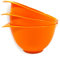 WePrep Mixing Bowl with spout and Handle | Orange | Set of 3 | Beautifully Bright Coloured Bowl Set | Compact, Stackable & Ergonomically Designed | Proudly Made in The UK