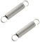 QWORK® 2PCS Extended Compressed Spring, 50mm Free Length, Stainless Steel, Small Dual Hook Tension, Wire Diameter 1.2mm, OD 10mm, 304 Stainless Steel