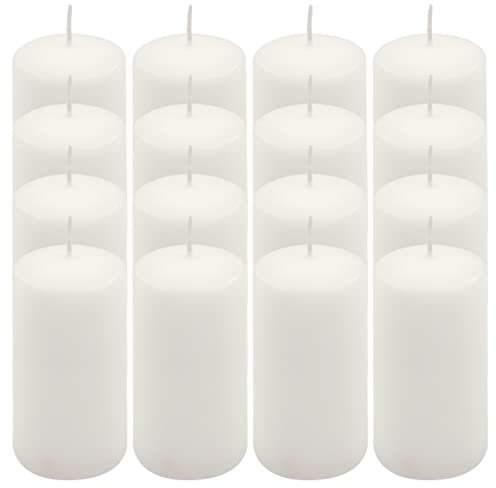 Stumpenkerze weiß Höhe 10 cm Ø 5 cm lange Brenndauer Rund-Kerze Säulenkerzen Kerzen-Deko Tafelkerzen Weihnachts-Kerzen Hochzeits-Deko (16)