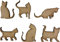 Pack of 20 Wooden Assorted Cat Flat Shapes - Size 30mm Tall - Wood Shapes for DIY Arts and Crafts Scrapbooking Supplies Laser Cut to Shape 100% Recyclable