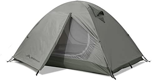 BISINNA 2 Man Camping Tent Waterproof Windproof Two Doors Lightweight Backpacking Tent Easy Setup Double Layer Outdoor Tent for Family Camping Hunting Hiking Mountaineering Travel