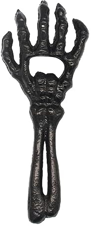 Cast Iron Skeleton Hand Can Opener, Skeleton Hand Shape Bottle Opener, Hand Themed Beverage Bottle Opener, Multi-Function Non-Slip Tool, Solid Smooth Beer Openers for Camping Traveling Halloween