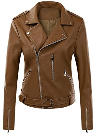 MGSFGlk Kunstlederjacke Damen Übergangsjacke Mode Herbstjacke Weiche Lederimitat Jacke Warm Lederjacke Frühling Bikerjacke Cool Jeansjacke Motorrad Jacke Schwarz Daunenjacke Kunstleder Kurze Jacke