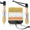 3 Pack Chalk Paint Brushes, Chalk Wax Paint Brush, Folk Art Home Décor Tool for Wood Projects - Black