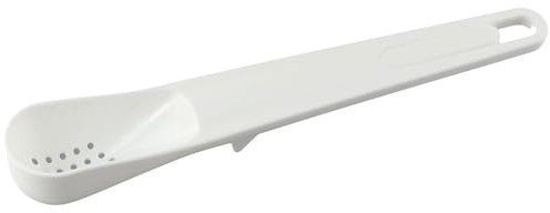 hobbyme Multi-functional Plastic Small Leak Spoon,Portable Small Slotted Can Spoon in kitchen 2-in-1 Fruit Fork,Durable and Versatile Kitchen Tool for Straining Oils, Juices,Can