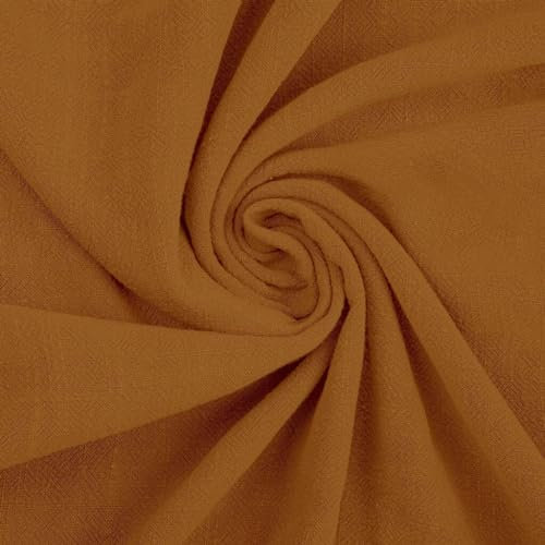 Textrend Leinen mit Viskose - Stoff zum Nähen - Textilien - Stoffe Meterware - Textilien 1x1.35m (Kürbis)