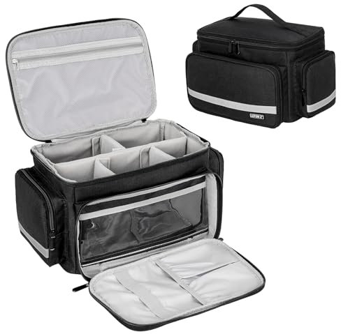 LEFOR·Z Erste Hilfe Tasche,Medizintasche,Krankenschwester Tasche mit Abnehmbarer Trennwand,Reiseapotheke Tasche für Medizinische Versorgung für Krankenpflegestudenten,Therapeuten und Ärzte,Schwarz
