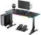 ULTTRADESK - IRON - Scrivania per Cmputer - Scrivania per Monitor da Gioco, Scrivania Regolabile in Altezza con Retroilluminazione a LED RGB - per 2 Monitor - Grande, Regolabile in Altezza - Nero