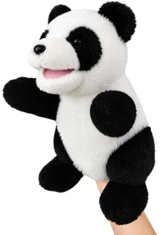 LOMTRATS 2026 Tierhandpuppen für Kinder,Kleinkind enthält Wolf,Tiger,Löwe,AFFE und bewegliche offene Münder,perfekt zum Geschichtenerzählen,im Vorschulalter und als Geburtstagsgeschenk