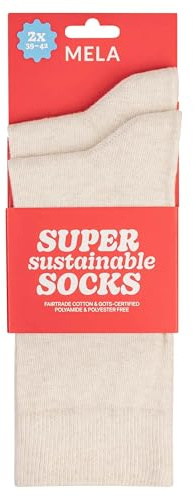 Mela - Socken 2er Pack Basic | Nachhaltig mit Fairtrade Cotton, GOTS & Grüner Knopf Zertifizierung