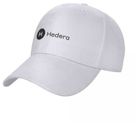 CIZIEOE Baseball Kappe Hedera HBAR Crypto Altcoin - Clean tal Schwarzes Logo mit Text Logo Baseballkappe Golfmütze Herren Damen Geschenk