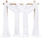 Showgeous 4 Packs Querbehang Weiß 73cmx610cm Tüll Foto Hintergrund Hochzeit Vorhang Deko Weiss Chiffon-Stoff Hochzeitsbogen Gardinen für Laube Hochzeit Torbogen Zeremonie Fotografie Party