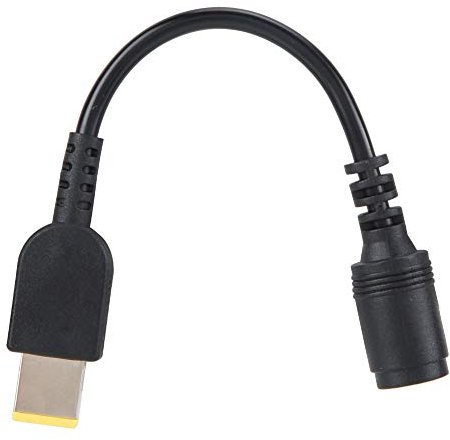 Laptop Adapter for Ultrabook, Round Port to Square Port Power Adapter for Ultrabook, Square Port with Pin to 7.9 X 5.5, 2-Core Line with IC Chip Power Converters X240 X1 G405