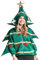 SANSIWU Weihnachtsbaum-Kostüm für Damen, Pailletten, Grün, Weihnachtsbaum-Kostüme, Hoodies, Sweatshirts, Mottoparty, Cosplay-Outfit (A-01, XXL)