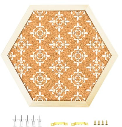 WENYOG pinnwand Korktafel for die Wand, gleichseitiges Sechseck, Korktafel, Pinnwände, Holzrahmen, dekorative Postkartenwand, Pinnwand, Innovative Nachrichtentafeln(1pc)
