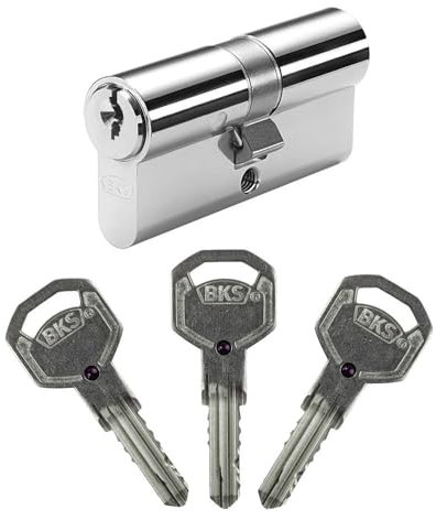 BKS Belvius Doppelzylinder 40/55 | Schließ-Zylinder Türzylinder | Not-und Gefahrenfunktion Kopierschutz Pickingsschutz Bohrschutz | Patentschutz bis 2038 | Mit Sicherungskarte | Inklusive 5 Schlüssel