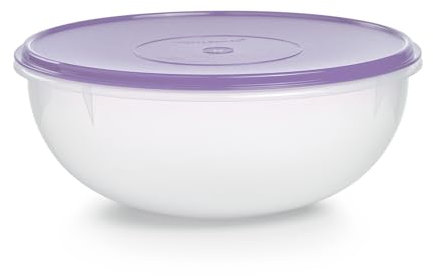 Tupperware Fix-N-Mix 1.7 Gallon Mixing Bowl, Clear with Sorbet Colored Airtight Lid, Dishwasher Safe and BPA Free (6.5 L)