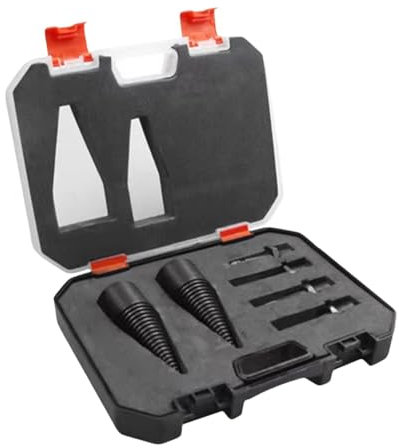 MagiDeal Firewood Drill Bit Splitting Wood Cone Drill Bit Detachable Outdoor Heavy Duty Log Splitter Drill Attachment Wood Splitter