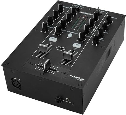 OMNITRONIC PM-202F 2-Kanal-DJ-Mixer mit Filter und Bluetooth | DJ-Mixer mit Bluetooth-Konnektivität und Soundfilter