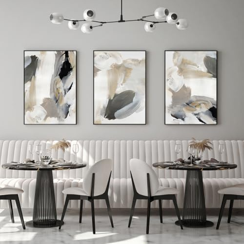 Moderne Boho Deko Bilder Aesthetic Pflanze Bilder,Natürliche Landschaft Strand, Abstrakt Kunst Wandbilder Bohemian Poster Set,Ohne Rahmen (50x70cm-3Pcs,Poster-16)