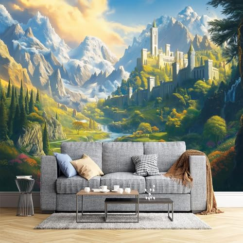 DLERFLOVR Wallpaper The Old Kingdom Family Wall Mural Silk Cloth Art Design The Jungle Book Photo Wallpaper for Living Room Bedroom Backdrop Wall Decor Poster Picture 150x105cm