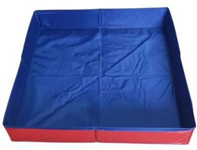 Piscina e vasca da bagno pieghevole per animali domestici, forma quadrata, non gonfiabile, materiale PVC, base antiscivolo per cuccioli, gatti e piccoli animali, 50 x 50 x 10 cm