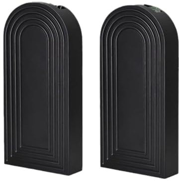 Lot de 2 pots de fleurs modernes noirs à suspendre au mur pour plantes d'intérieur séchées fausses plantes vertes vases en bois pour la décoration de la maison