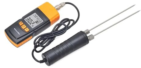GM620 Wood Moisture Meter Adjustable for 4 Tree Species Temperature Grain High Precision, High Sensitivity