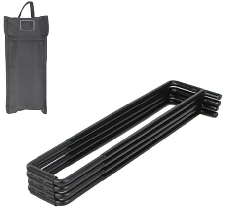 xbiez Faltbarer Metallständer für Outdoor-Camping, Kühlaufbewahrung, hängende Halterungen, Müllbeutel, Koffer, leicht zu tragen, robuster Müllbeutel
