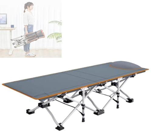 Premium-Sonnenliegen, Gartenliege, faltbar, Campingbett für Erwachsene, tragbar, rollbares Gästebett, bequeme Outdoor-Liege, perfekt für Entspannung und Sonnenbaden
