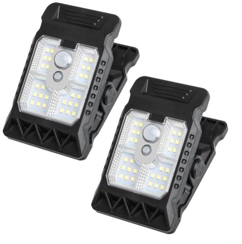 Dekorative Solarleuchten, 2 Stück, LED-Außen-Bewegungsmelder für Garten, Hof und Camping, mit drei Modi und wasserdichtem Design (2 Stück)