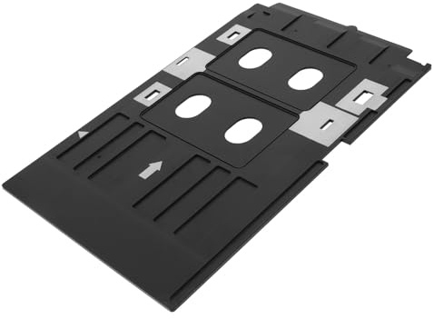 HOMOCONO Bandeja Porta Tarjetas PVC Negra 86x54 Mm para Impresora | Acabado Resistente al Desgaste, Ranura de Tamaño Adecuado, Uso en Escuela y Oficina