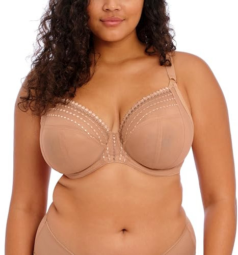 Elomi Women's Plus Size Matilda Underwire Plunge Bra, Caffe Au Lait, 42HH
