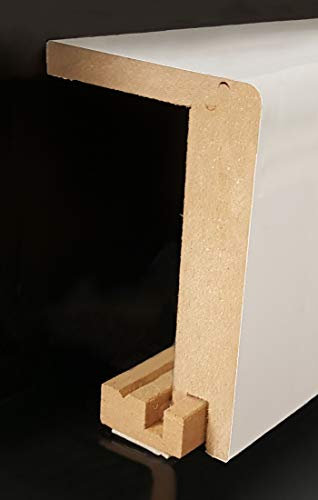 Heizrohrabdeckleiste 96 x 64 mm 720.9664.31 -mit selbstklebendem Montageprofil | Verkleidung | Heizrohr Abdeckung | Rohrverkleidung-Weiß