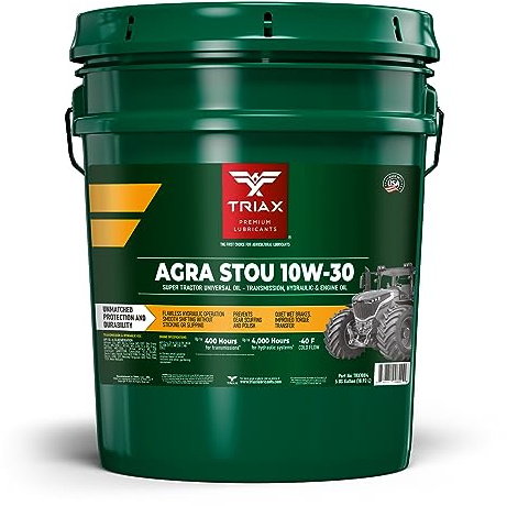 TRIAX Agra STOU Super Tractor 10W-30 Universal Traktorgetriebe, Hydraulik-, Motor- und Nassbremsöl (5 Gallonen-Eimer)