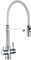 Grifo de cocina fregadero extraible Grifo de cocina de agua limpia de 3 vías con rociador Osmosis giratoria Reversa Tri-flow Pull Down Mezclador de fregadero de cocina Grifo de Latón Moderno,Blanco