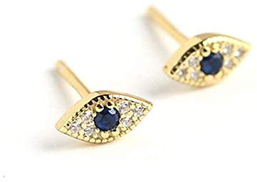 Kleine Böser Blick Ohrstecker für Damen Mädchen 925 Sterling Silber Ohrringe Knorpel Tragus Ohrstecker Piercing
