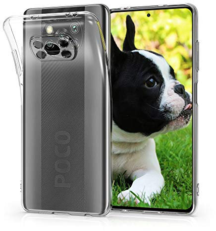 kwmobile Hülle kompatibel mit Xiaomi Poco X3 NFC/Poco X3 Pro - Silikon Handyhülle transparent - Handy Case in Transparent