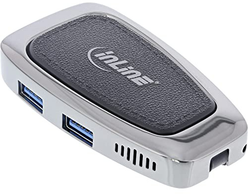 InLine® Multifunktions-Hub USB 3.2 Gen.2 USB Typ-C (2X USB-A 10Gb/s + 1xHDMI 4K@60Hz + 1x USB-C 10Gb/s & PD 100W)